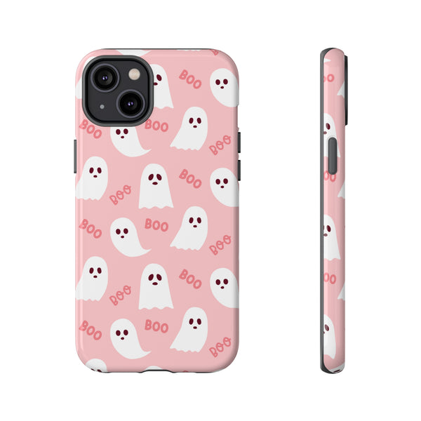 Pink Ghost Halloween Phone Case For iPhone, Cute Cases For iPhone