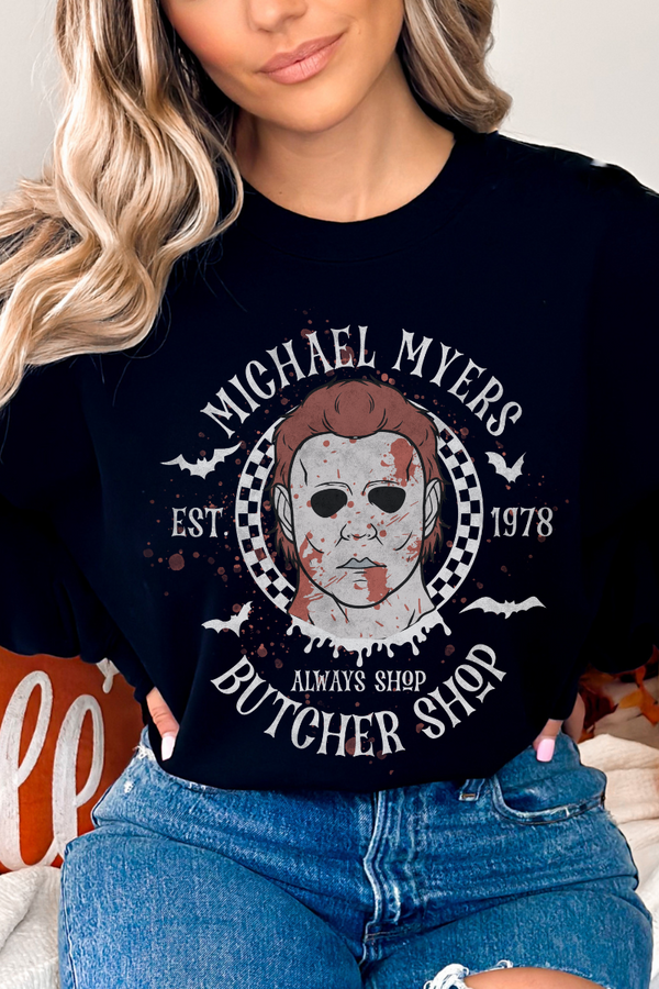 Michael Myers Butcher Shop Est 1978 Vintage Halloween Sweatshirt