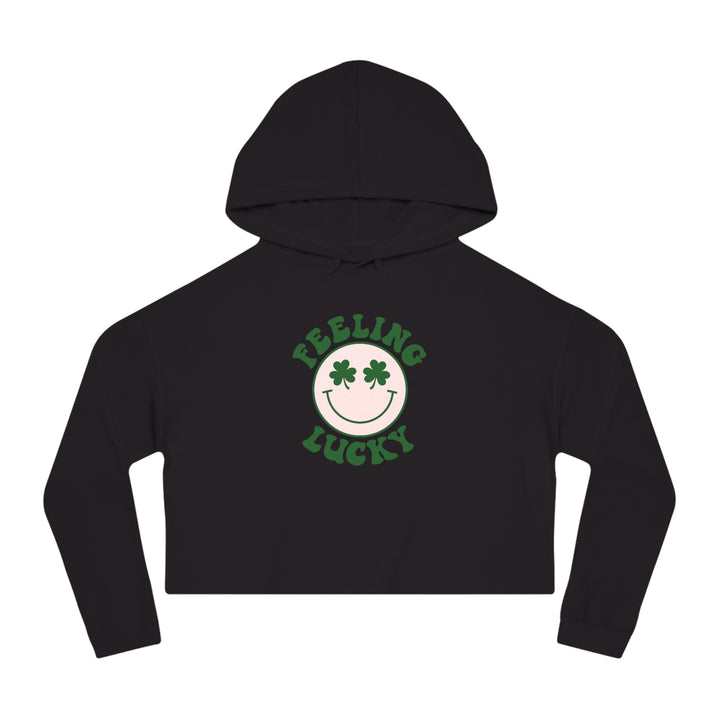 Feeling Lucky Cropped Hoodie, St. Patrick's Day Hoodies, St Patty's Day Sweatshirts SheCustomDesigns