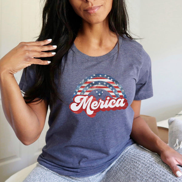 Fourth Of July Shirt, 'Merica T-Shirt, 4th Of July Shirt Women, 4th Of July TShirt, July Birthday Gifts, 4th Of July Top SheCustomDesigns