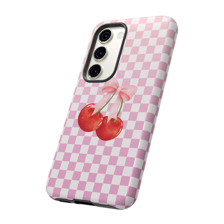 Coquette Phone Case iPhone, Cherry Phone Case with Bow