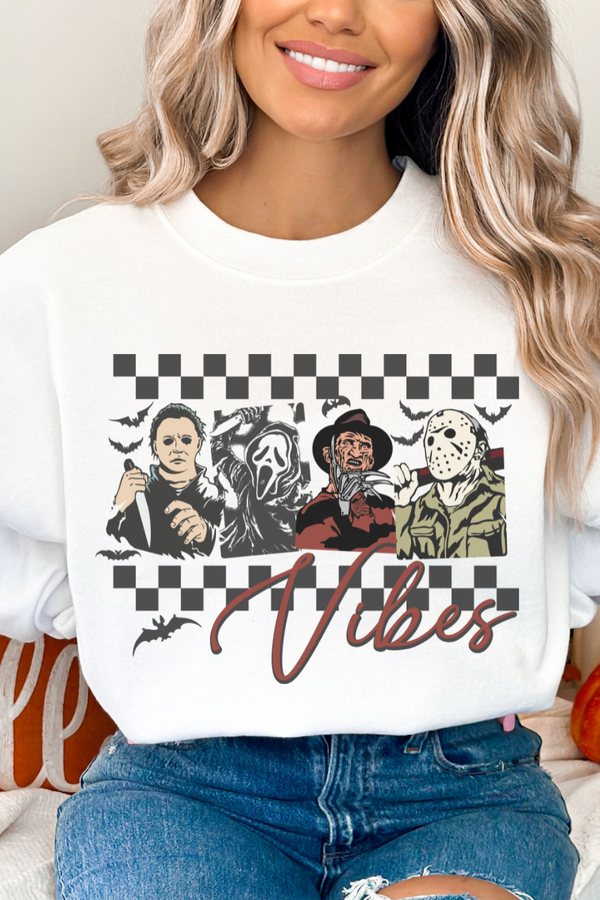 Michael Myers Ghostface Freddie Jason Vintage Halloween Vibes Sweatshirt