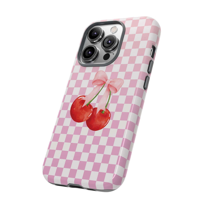 Coquette Phone Case iPhone, Cherry Phone Case with Bow