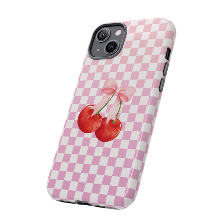 Coquette Phone Case iPhone, Cherry Phone Case with Bow