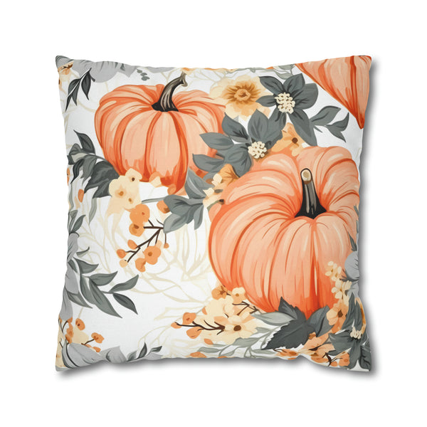 Fall Throw Pillow Cover, Pumpkins Fall Pillow Covers 18x18