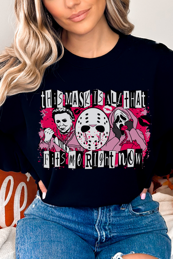 Ghostface Jason Michael Myers Halloween Sweatshirt, This Mask Is All That Fits Me Right Now
