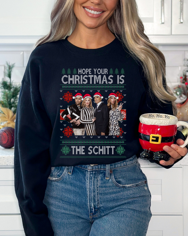 Espero que tu Navidad sea la sudadera Schitt, suéter de Navidad Creek, suéter de Navidad feo