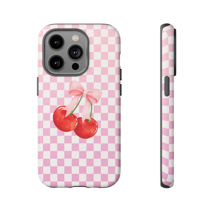 Coquette Phone Case iPhone, Cherry Phone Case with Bow