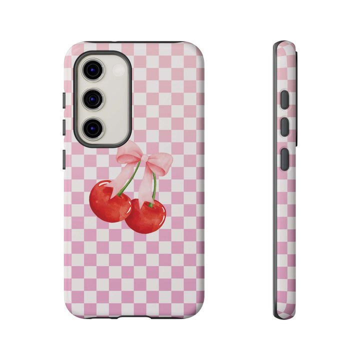 Coquette Phone Case iPhone, Cherry Phone Case with Bow