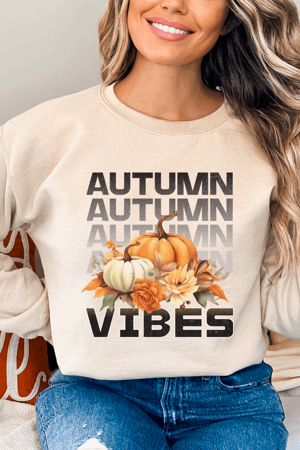 Autumn Vibes Fall Sweatshirt, Women's Fall Sweater