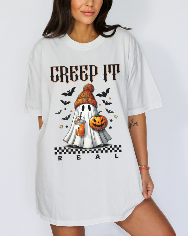 Creep It Real Fall T Shirt, Women's Fall Halloween Shirt