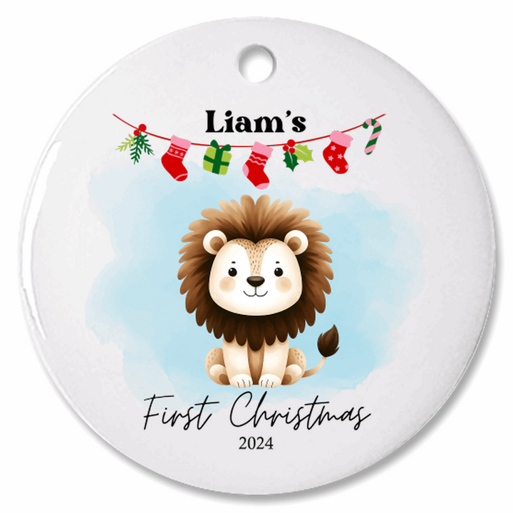 Babyboy First Christmas Personalized Ornament, Gift For New Mom