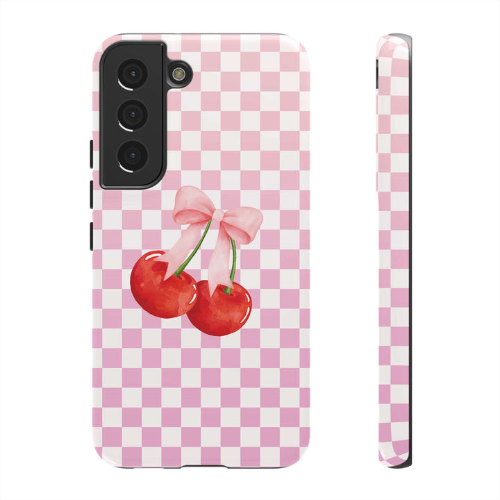 Coquette Phone Case iPhone, Cherry Phone Case with Bow