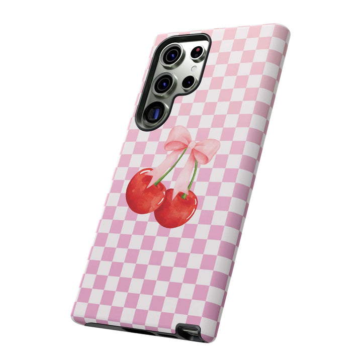 Coquette Phone Case iPhone, Cherry Phone Case with Bow