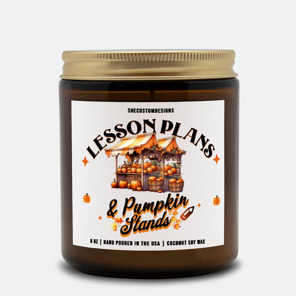 Gift For Teacher, Lesson Plans and Pumpkin Stands Fall Candle