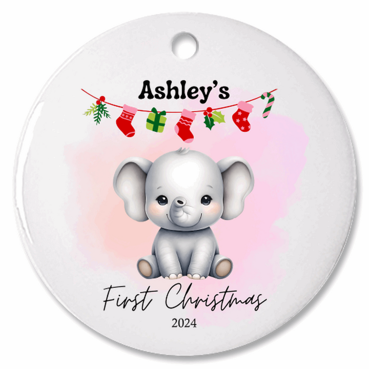 Babygirl First Christmas Personalized Ornament, Gift For New Mom