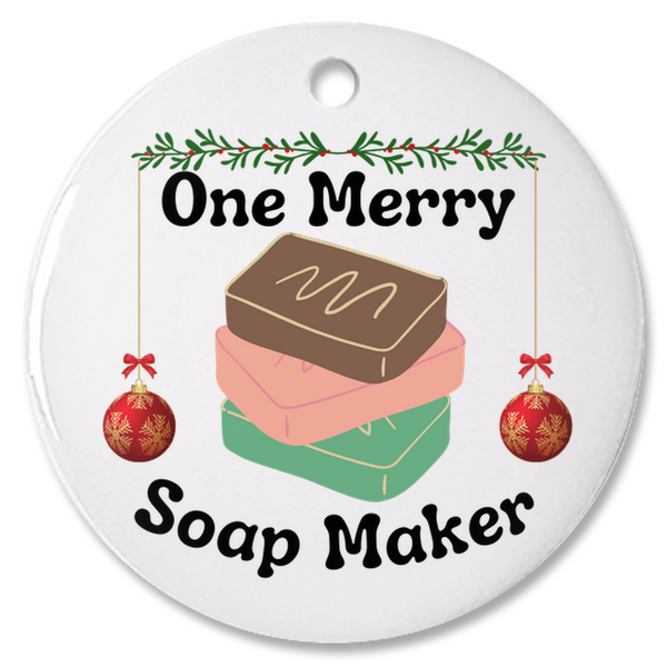 One Merry Soap Maker Personalized Christmas Ornament, Gift For Soap Maker