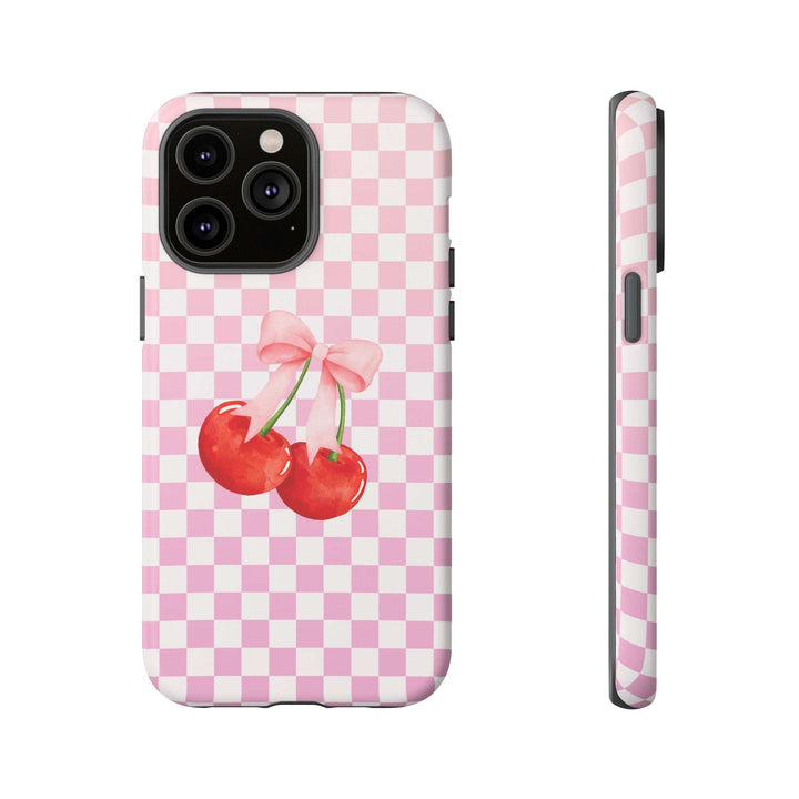 Coquette Phone Case iPhone, Cherry Phone Case with Bow