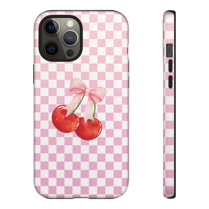 Coquette Phone Case iPhone, Cherry Phone Case with Bow