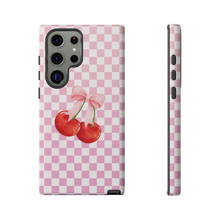 Coquette Phone Case iPhone, Cherry Phone Case with Bow