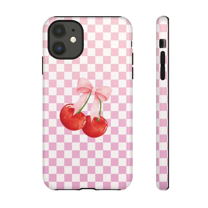 Coquette Phone Case iPhone, Cherry Phone Case with Bow