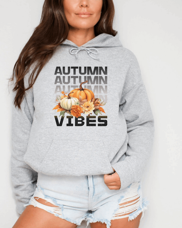 Autumn Vibes Hoodie, Pumpkin Fall Hoodie