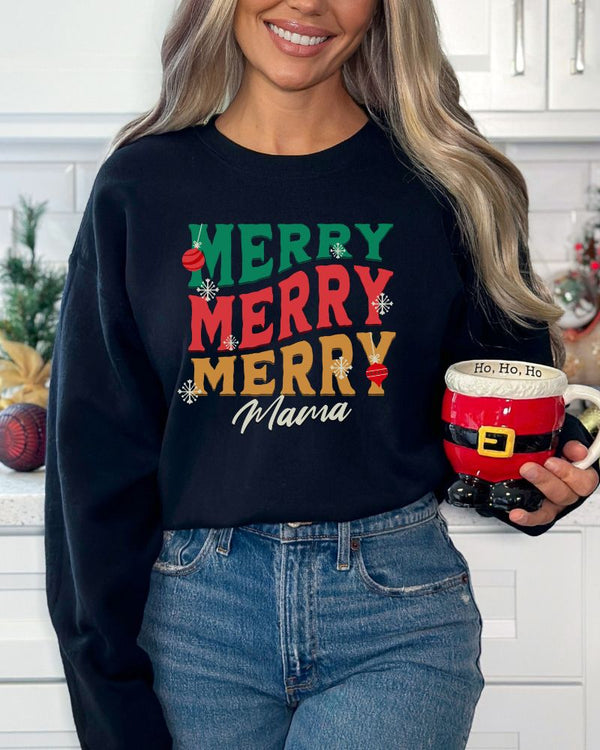 Merry Mama Christmas Sweatshirt, Christmas Sweater