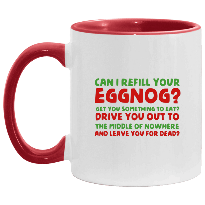 Clark Griswold Can I Refill Your Eggnog Mug, Funny Christmas Vacation Quote Mug SheCustomDesigns