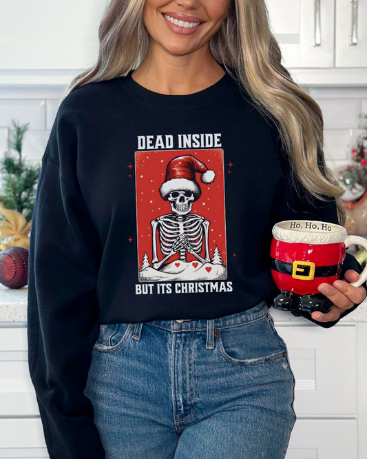 Dead Inside But Its Christmas Sweatshirt, Tarot Card Christmas Sweater