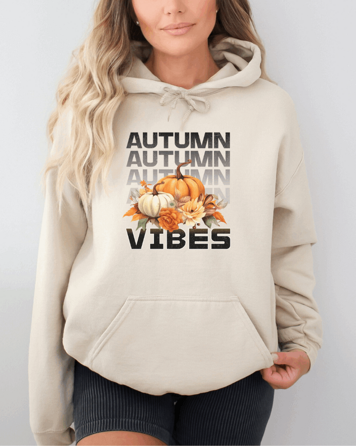 Autumn Vibes Hoodie, Pumpkin Fall Hoodie