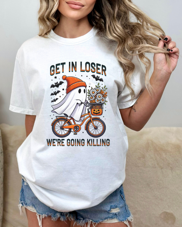 Get In Loser Halloween T Shirt, Women's Halloween Shirt