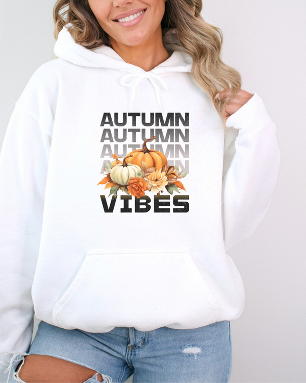 Autumn Vibes Hoodie, Pumpkin Fall Hoodie