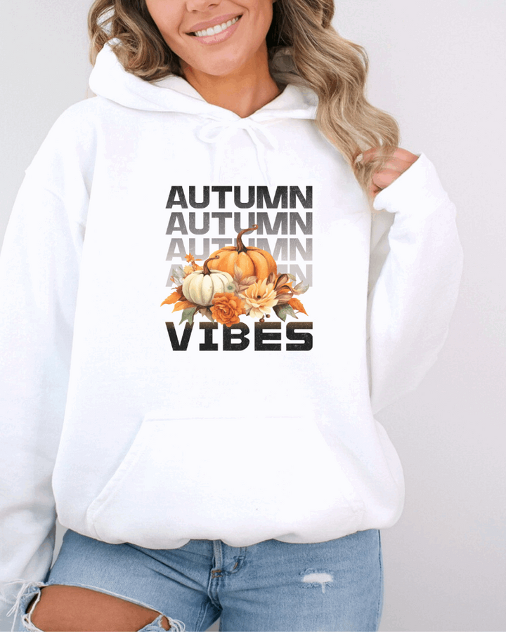 Autumn Vibes Hoodie, Pumpkin Fall Hoodie