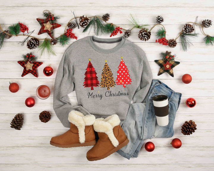 Christmas Shirt Plus Size, Christmas Sweater, Christmas Trees Sweatshirt, Family Christmas Shirts SheCustomDesigns