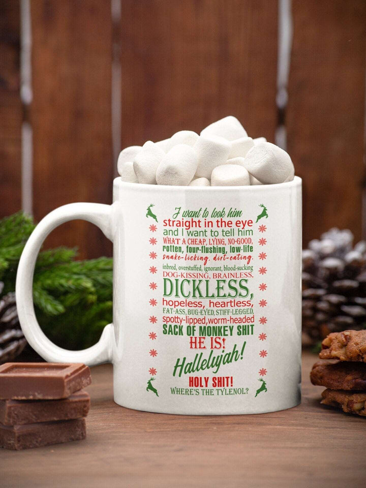 Clark Griswold Mug, Chevy Chase Christmas Vacation Rant Mug, Funny Christmas Movie Mug, Shitters Ful SheCustomDesigns