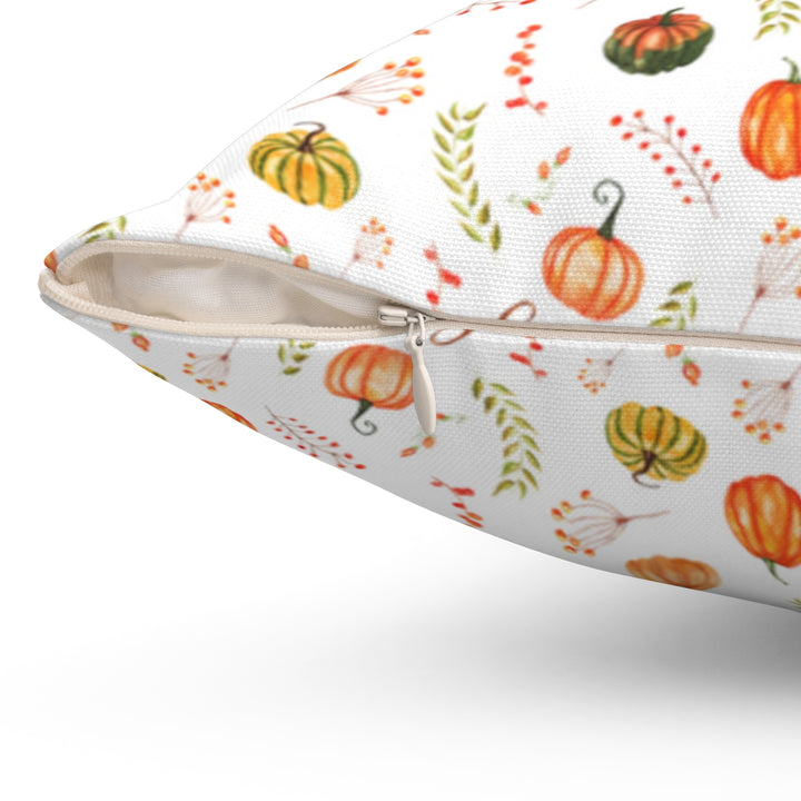 Pumpkins And Autumn Leaves Fall Throw Pillow Cover, Fall Pillow Cover, Fall Pillow Case Cover SheCustomDesigns