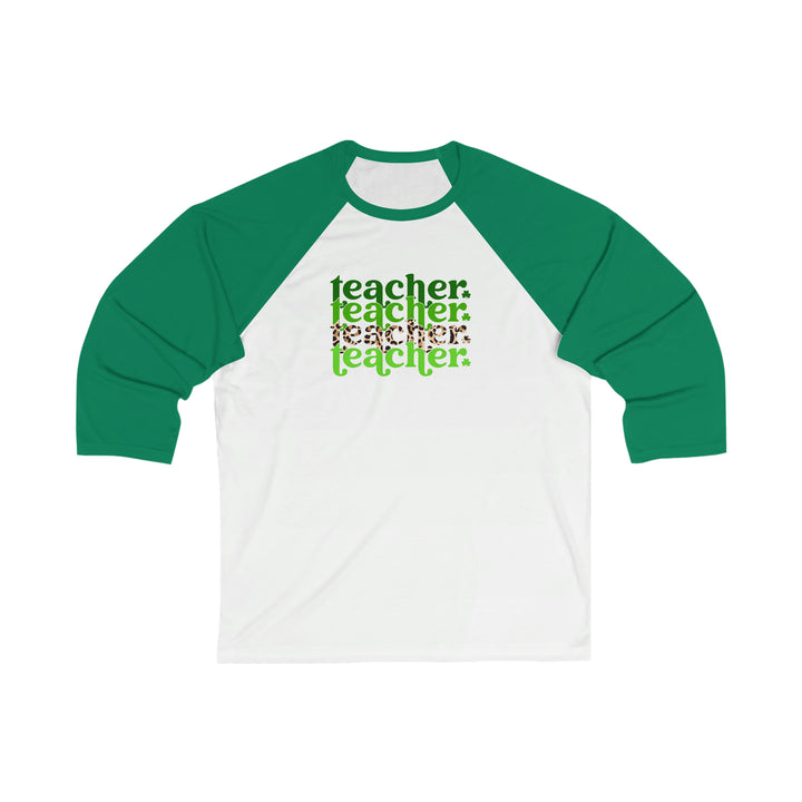 St Patricks Day Shirts For Teachers, Teacher St Patrick's Day Baseball Jersey 3\4 Sleeve SheCustomDesigns