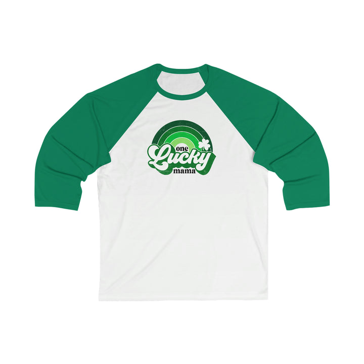 One Lucky Mama St Patrick's Day Baseball Jersey, St Patrick's Day Tee Shirt 3\4 Sleeve SheCustomDesigns