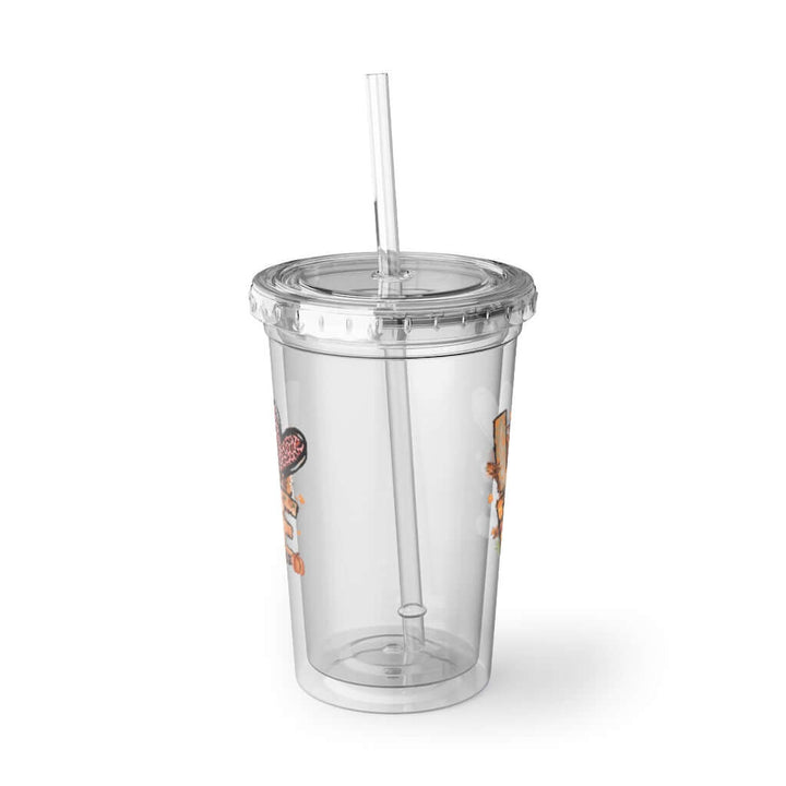 16oz Plastic Cup With Lid, Fall Coffee Cup, Plastic Cup Reusable, Plastic Cups With Lids Clear, Plastic Cup With Lids and Straws SheCustomDesigns
