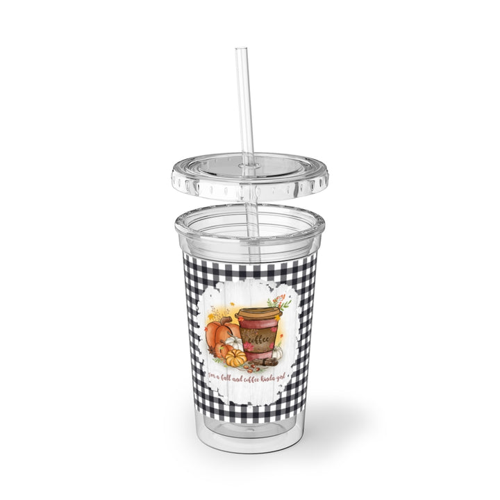 Fall Coffee Cup, 16oz Plastic Cup With Lid, Reusable Tumblers, Plastic Cup Reusable, Plastic Cups With Lids Clear SheCustomDesigns