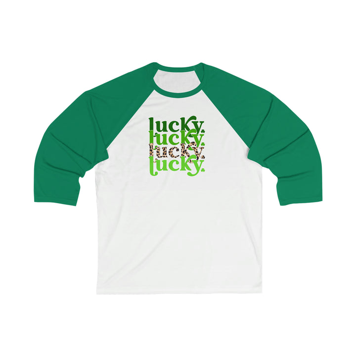 Lucky St Patrick's Day Baseball Jersey, St Patrick's Day Tee Shirt 3\4 Sleeve SheCustomDesigns