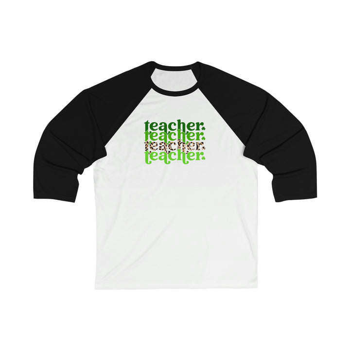 St Patricks Day Shirts For Teachers, Teacher St Patrick's Day Baseball Jersey 3\4 Sleeve SheCustomDesigns