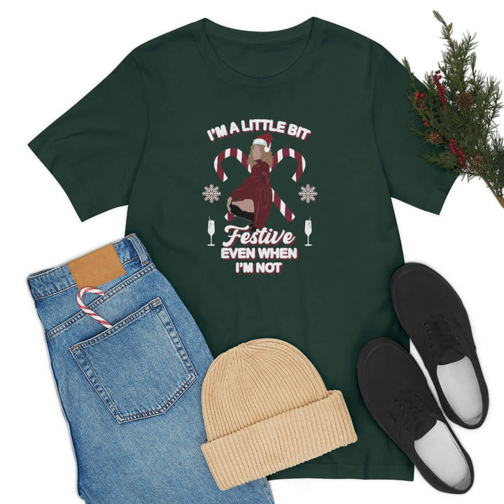 Alexis Rose Christmas T Shirt, I'm A Little Bit Festive Even When I'm Not T shirt, Creek Christmas Shirts SheCustomDesigns