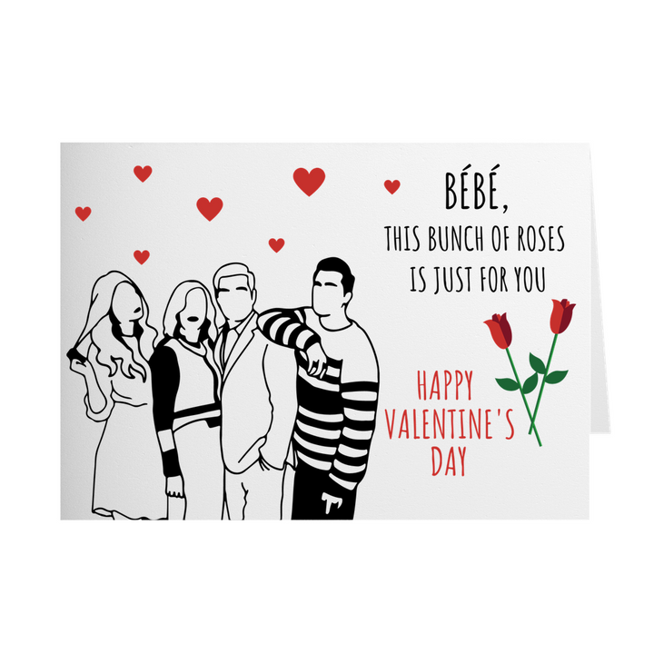 Schitts Creek Valentines Card, The Roses Valentine's Day Card SheCustomDesigns
