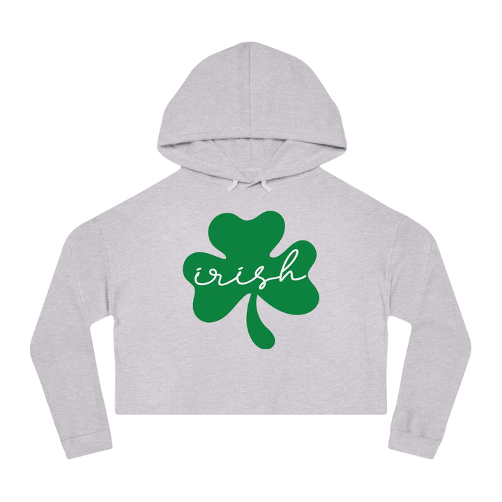 Shamrock Irish Cropped Hoodie, St. Patrick's Day Hoodies, St Patty's Day Sweatshirts SheCustomDesigns
