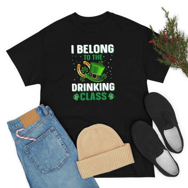 I Belong To The Drinking Class St Patrick's Day Funny Shirts, St Patricks Day Shirt Men SheCustomDesigns