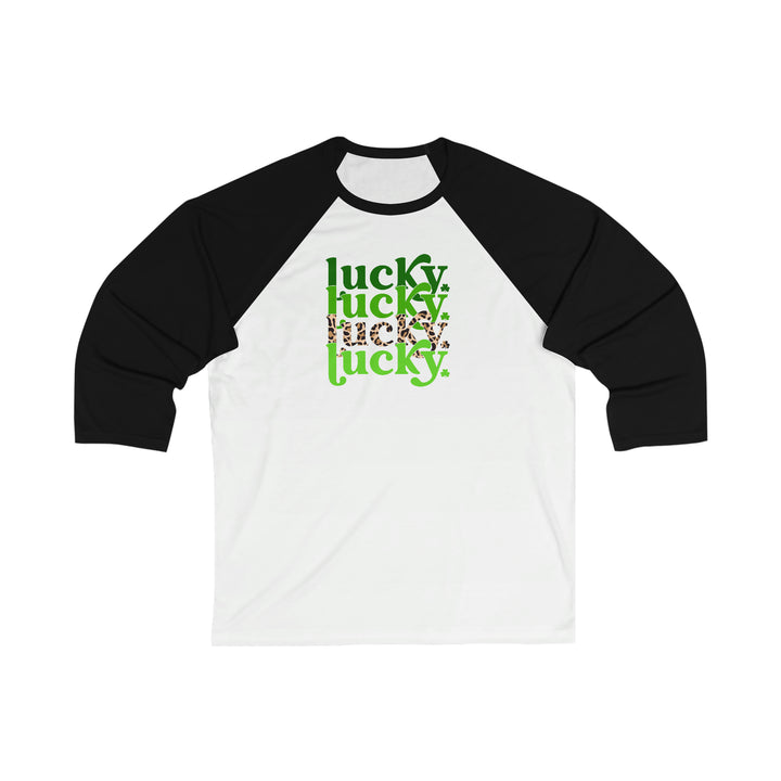 Lucky St Patrick's Day Baseball Jersey, St Patrick's Day Tee Shirt 3\4 Sleeve SheCustomDesigns