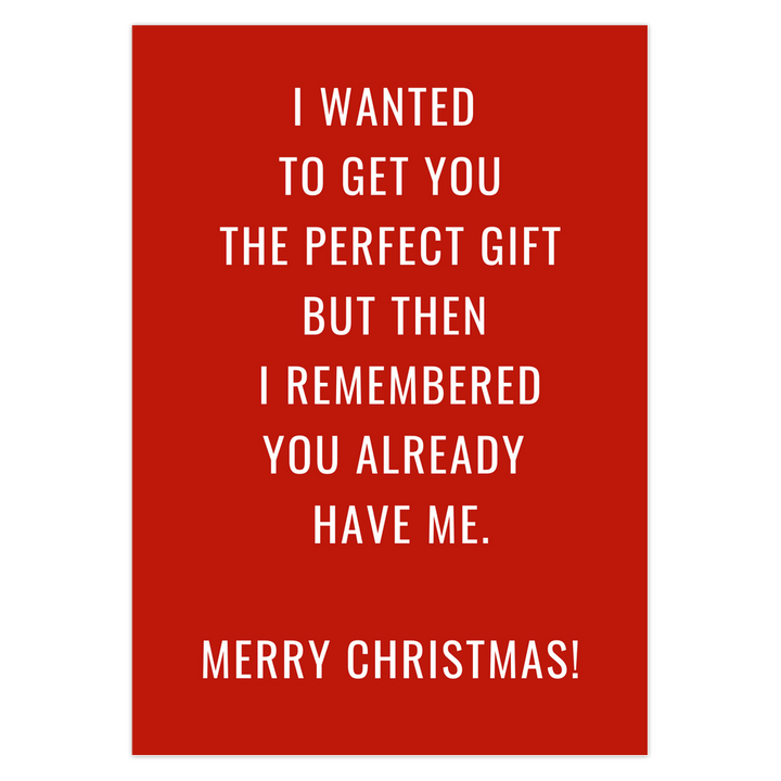 Funny Christmas Card, I Wanted To Get You The Perfect Gift Christmas Card SheCustomDesigns