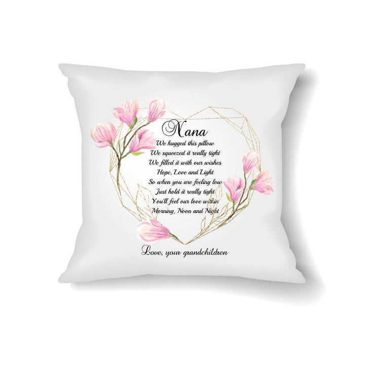 Mothers Day Gift For Nana, Birthday Gift For Gran, Personalized Pillow Cover, Long Distance Gift SheCustomDesigns