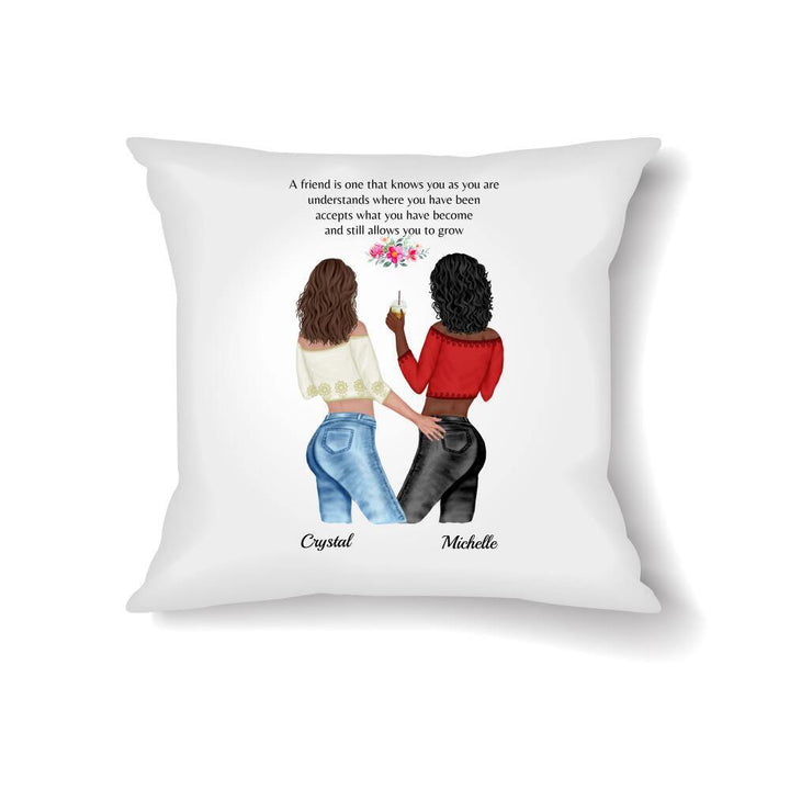Personalized Throw Pillow, Best Friends Pillow Personalized, Personalized Pillow Cover For Sisters SheCustomDesigns